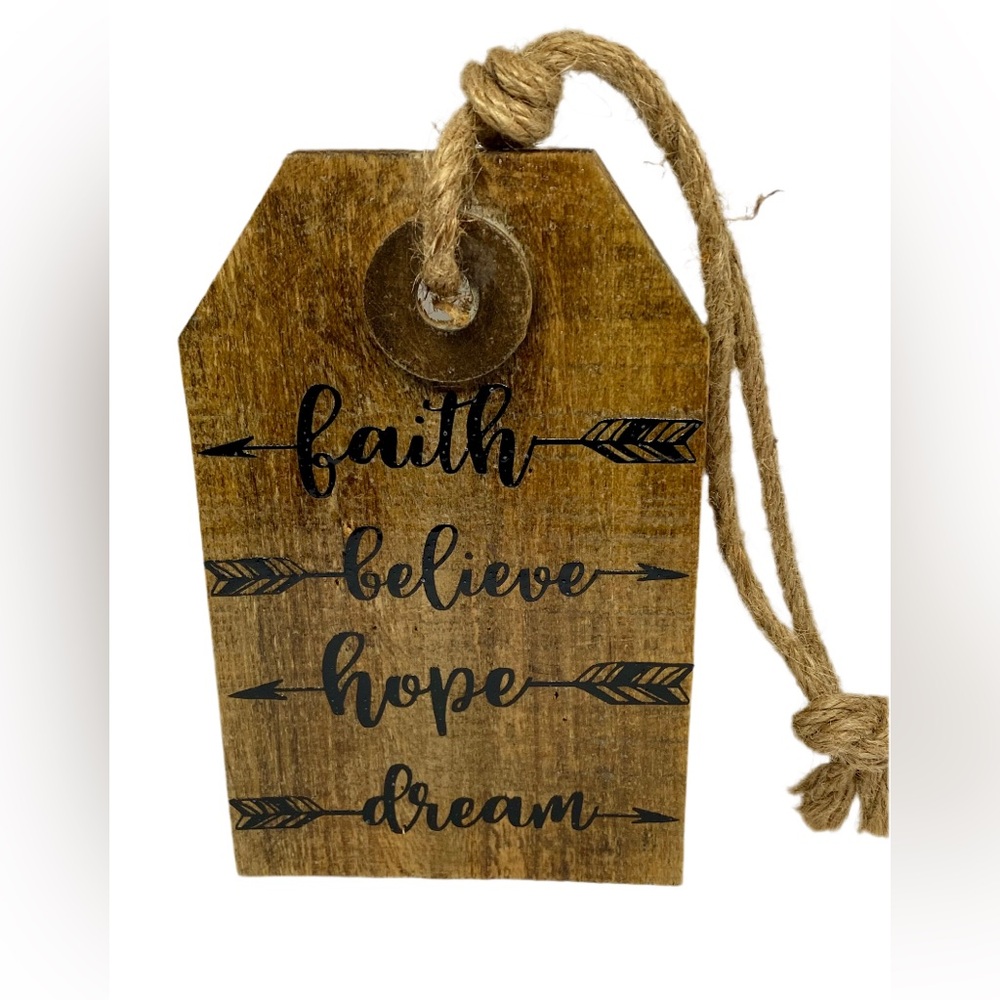 Rustic Small Wood arrow rope sign 5x8
